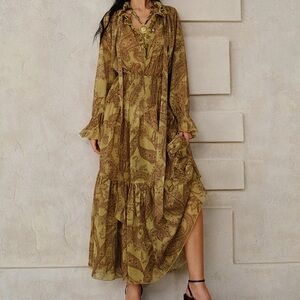 COMMENSE Boho Maxi Dress NWT